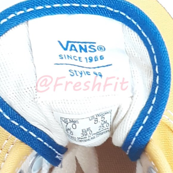 🆕Vans Authentic 44 DX Anaheim Factory OG Yellow Blue Check M7 | W8.5 NWT NWOB - Picture 6 of 8